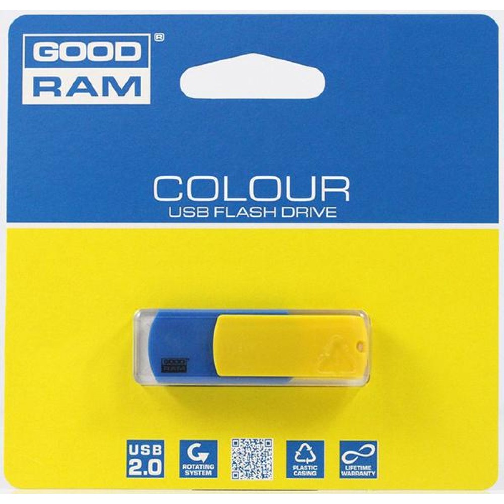 Flash Drive Goodram COLOUR 32 GB UKRAINE, Blue/Yellow