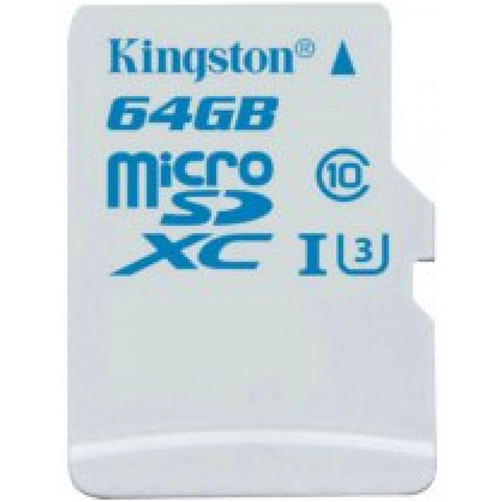 Карта памяти Kingston microSDHC 64 Gb Action UHS-I U3 no ad (R90, W45)