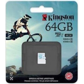 Карта памяти Kingston microSDHC 64 Gb Action UHS-I U3 no ad (R90, W45)