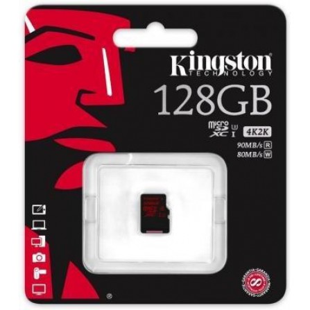Карта памяти Kingston microSDHC 128GB Class 10 UHS-I U3 R90/W80MB/s
