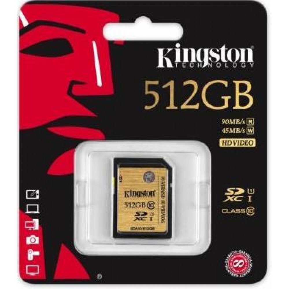 Карта памяти Kingston SDHC 512 GB (CLASS 10) UHS-I Ultimate