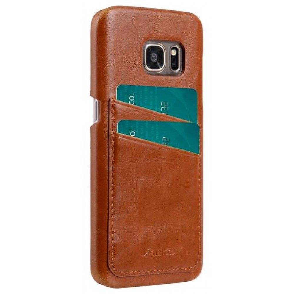 Чехол Melkco Samsung S7/G930 - Mini PU Leather Dual Card Brown