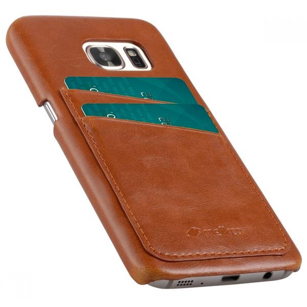 Чехол Melkco Samsung S7/G930 - Mini PU Leather Dual Card Brown
