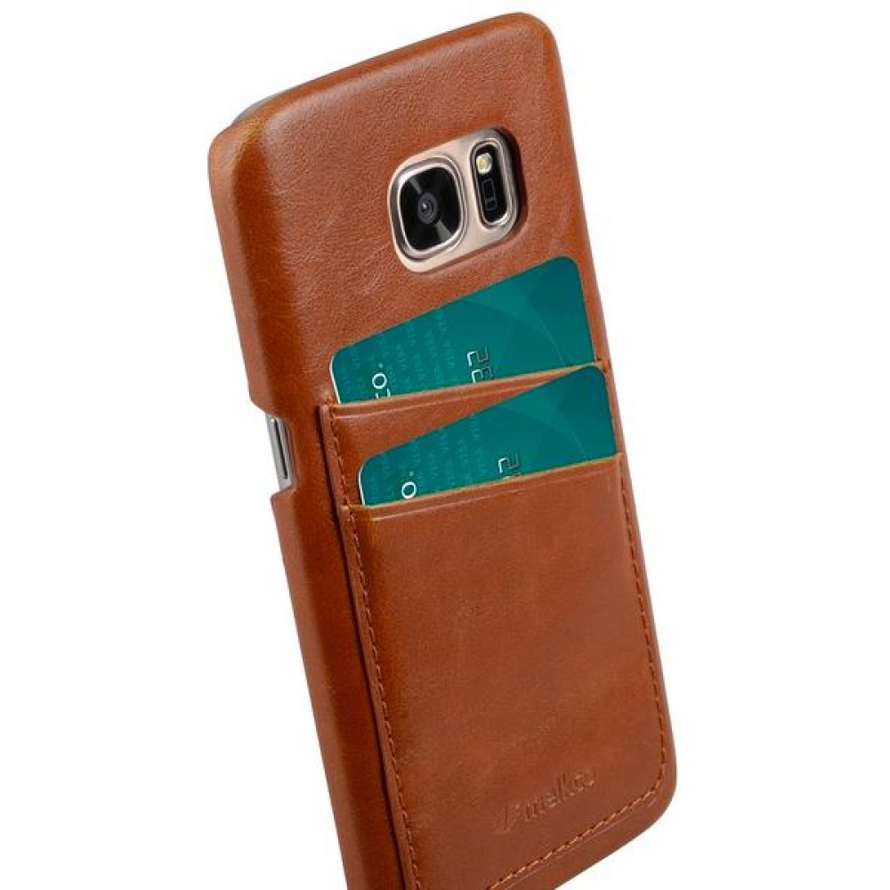 Чехол Melkco Samsung S7/G930 - Mini PU Leather Dual Card Brown