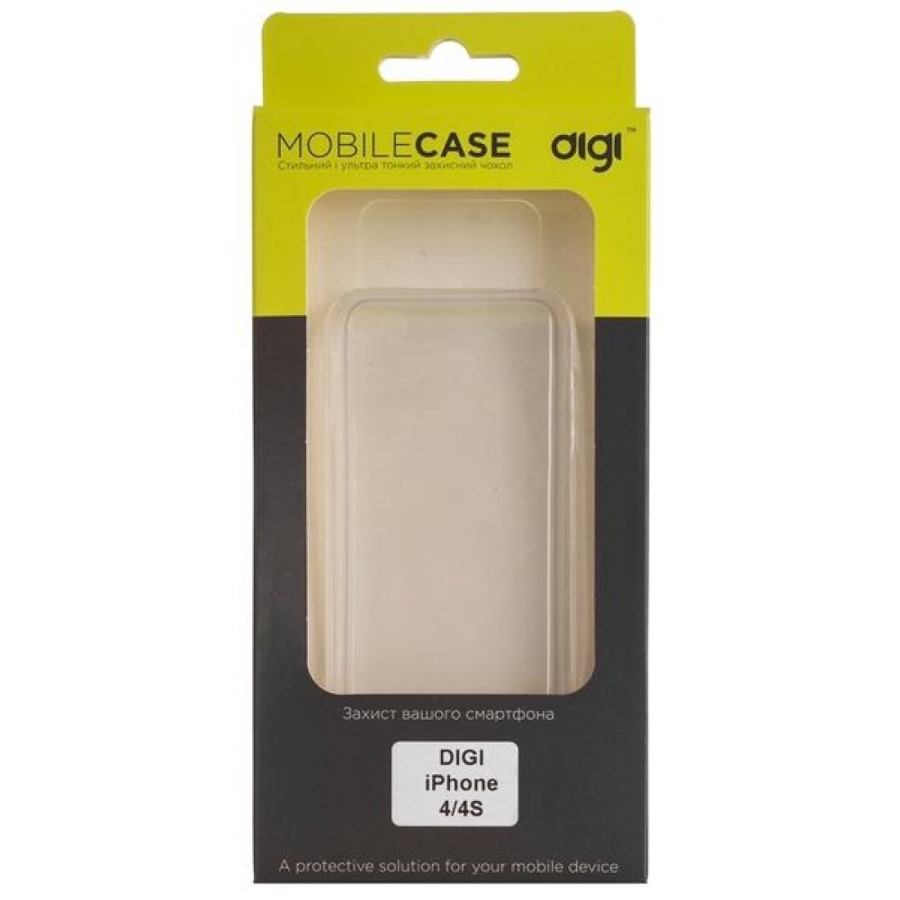 Чехол DiGi iPhone 4/4S - TPU Clean Grid Transparent