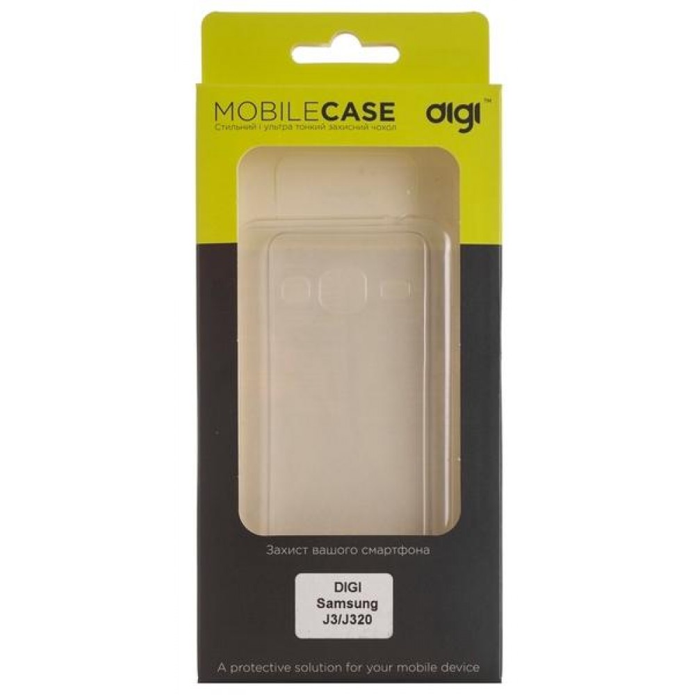 Чехол DiGi Samsung J3/J320 - TPU Clean Grid Transparent
