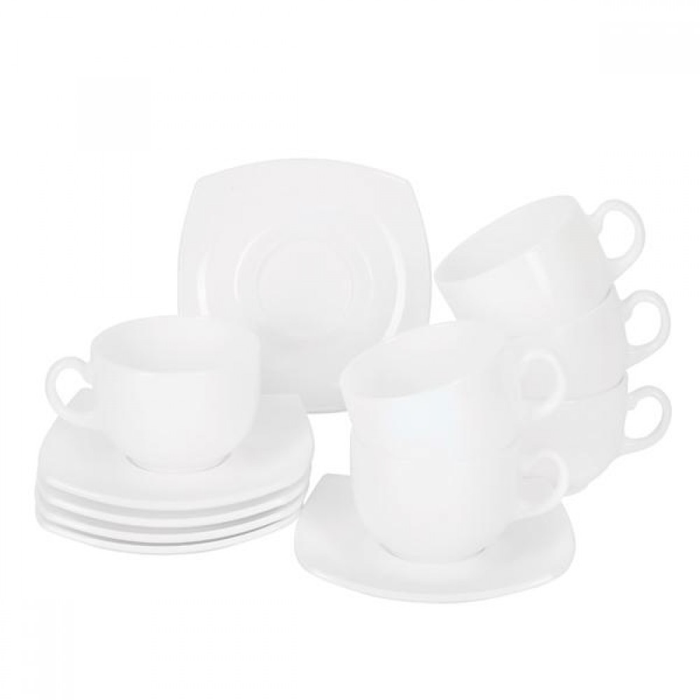 Сервиз чайный LUMINARC QUADRATO WHITE, 12 предметов