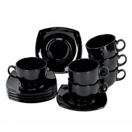 Сервиз чайный LUMINARC QUADRATO BLACK, 12 предметов