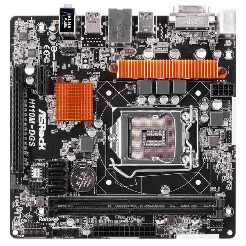 Материанская плата ASRock s1151 H110 H110M-DGS