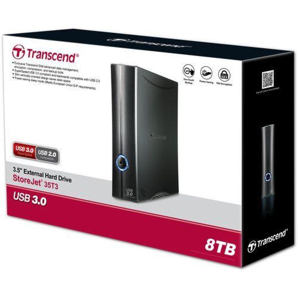 HDD накопитель Transcend 8 TB Storejet SJ3.5, SATA, USB 3.0