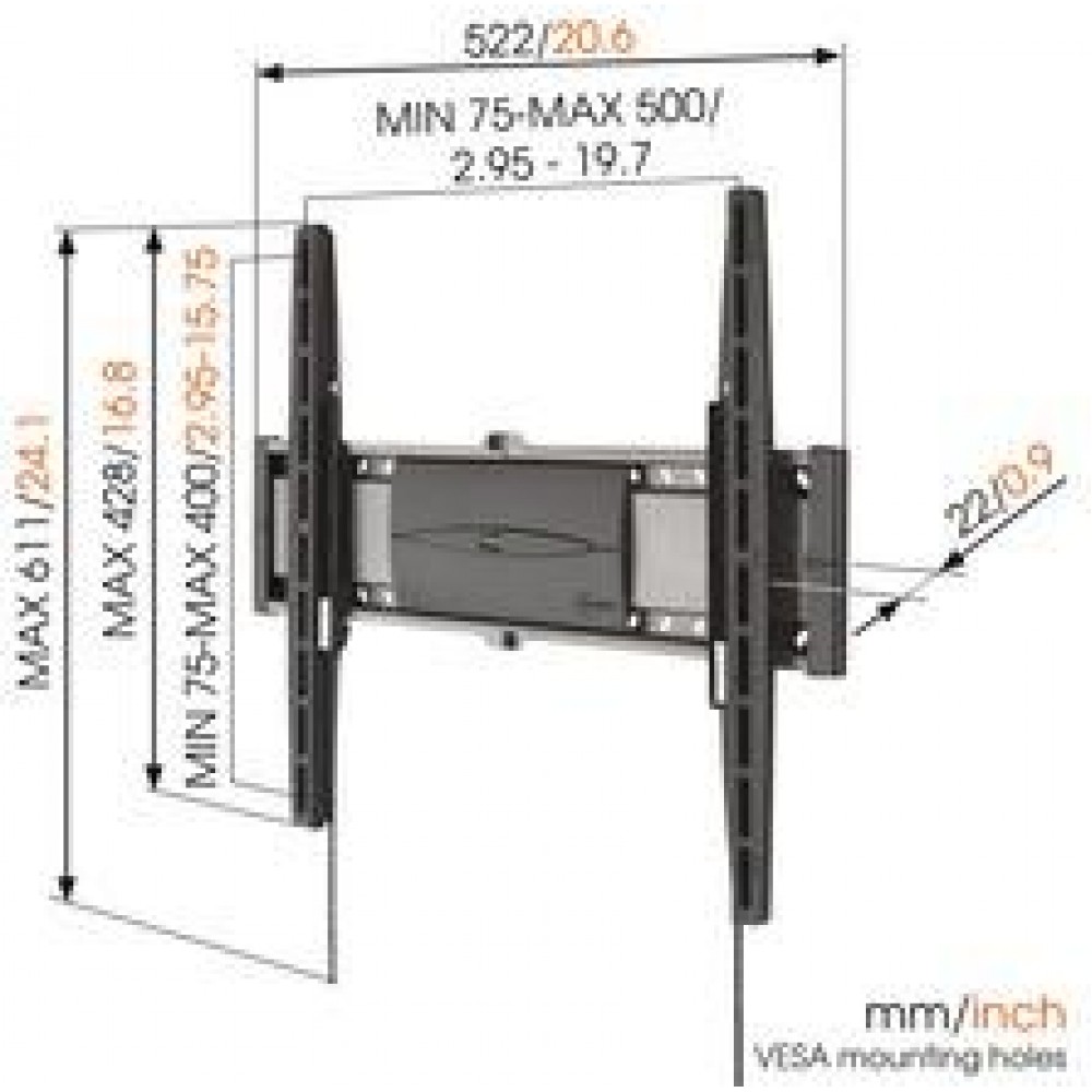 Настенное крепление Vogels EFW 8206 Black