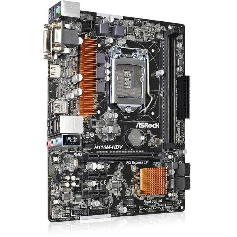 Материнская плата ASRock s1151 H110 H110M-HDV