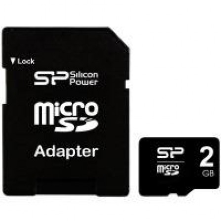 Карта памяти Silicon Power microSD 2 GB (+ адаптер)