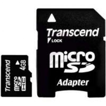 Карта памяти Transcend microSDHC 4 GB Class 4 (+ SD адаптер)
