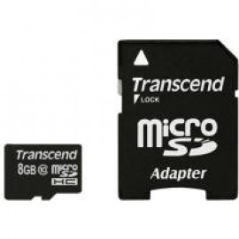 Карта памяти Transcend microSDHC 8 GB Class 10 (+ SD adapter)