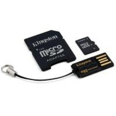 Карта памяти Kingston microSD 16 GB (+ SD адаптер, USB миникардридер)